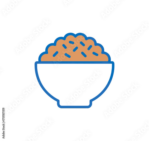 Bowl of grains illustration