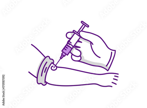 Medical injection illustration