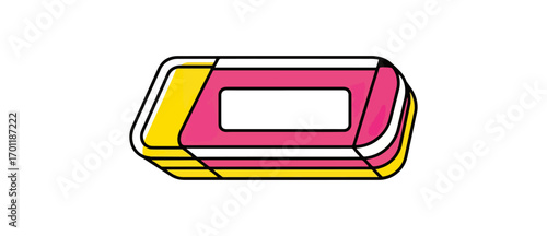 Colorful graphic eraser illustration