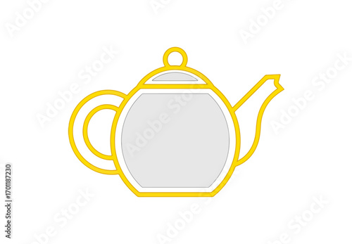 Simple tea kettle illustration