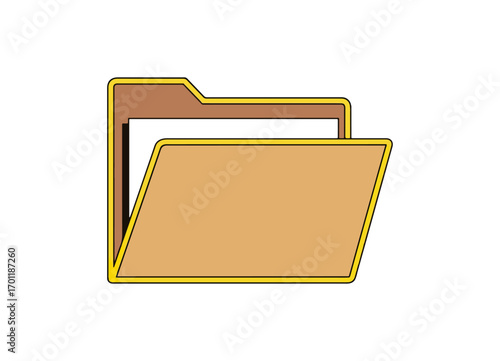 Open folder illustration for business documents