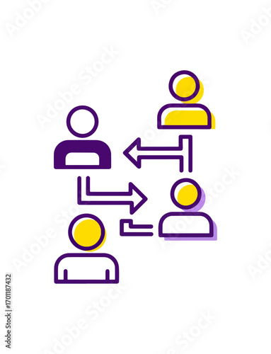 Abstract people connections graphic design