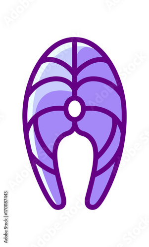 Fish fillet illustration design