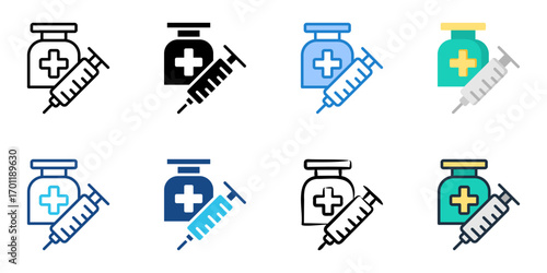Anesthesia Administration icon set multiple style collection 
