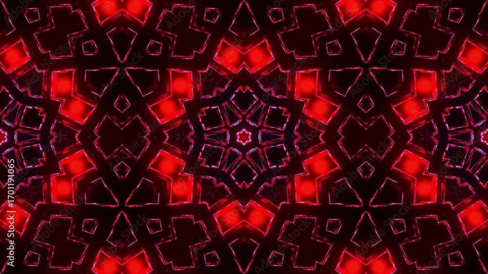 Seamless Patterns Rotating in Luminous Corridor