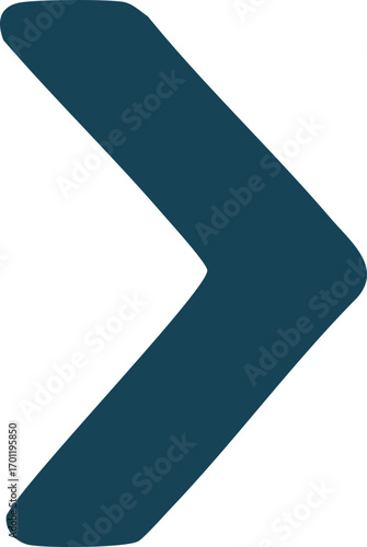 Dark Teal Right Arrow Graphic Design Element 1.