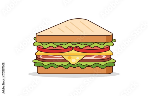 Colorful cartoon sandwich