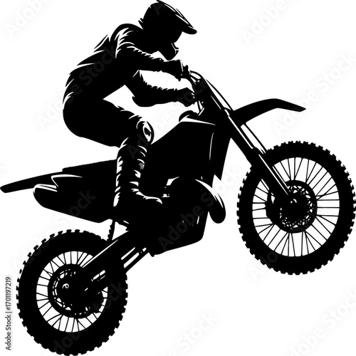 Motocross Silhouette: A daring silhouette showcases a motocross rider in mid-air, a testament to the thrill of off-road racing and the spirit of adventure.