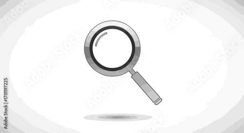 Gray magnifying glass icon