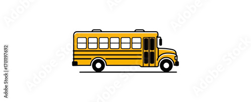 Yellow school bus illustration