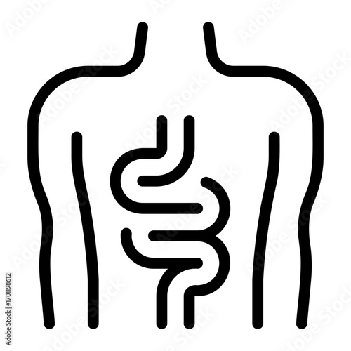intestine line icon