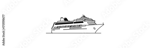 Simple cruise ship drawing