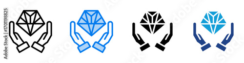 Proficiency icon set multiple style collection
