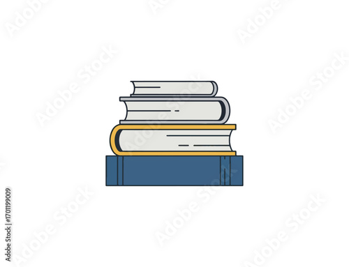 Stack of books illustration