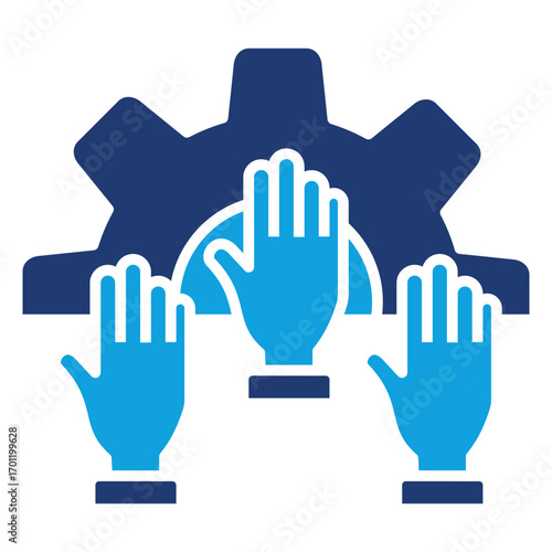 Participation Flat Blue Icon