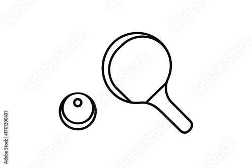 ping pong racket vector design icon logo art 