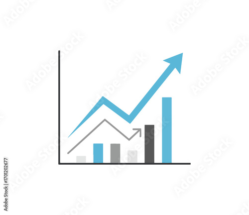Business growth chart graphic