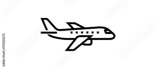 Airplane icon on dark background