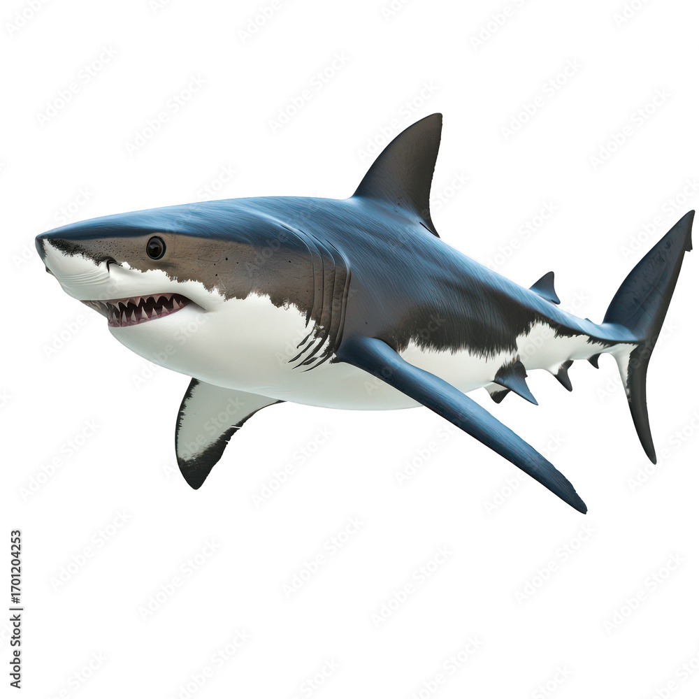 Fototapeta premium Large shark is swimming in the ocean