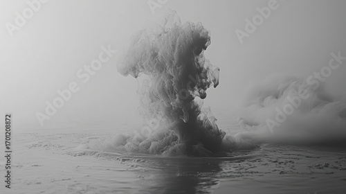 Wallpaper Mural Abstract Smoke Cloud Rising from Water Torontodigital.ca