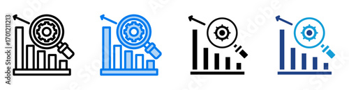 diligence icon set multiple style collection