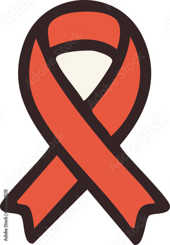 Orange Ribbon Symbolizing Awareness and Support for Various Causes.
