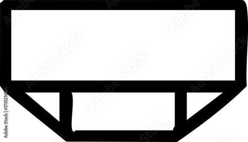 Simple black and white drawing of a projector screen.
