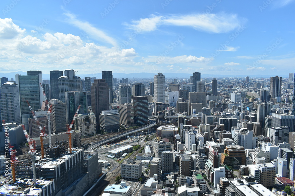 Fototapeta premium 大阪 ビル 梅田スカイビル タワー