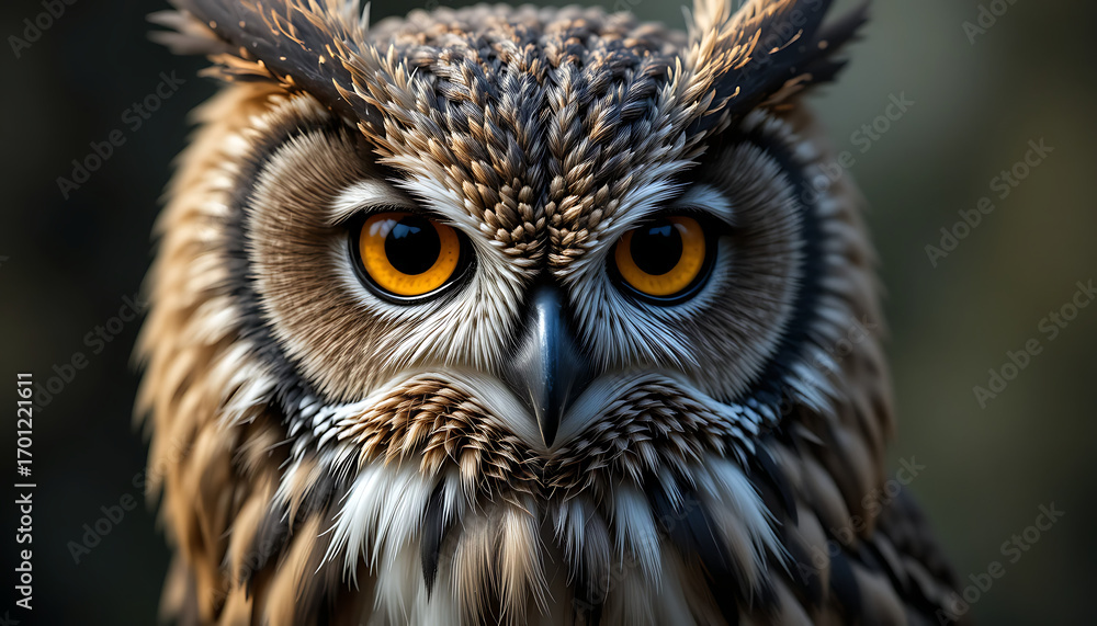 Fototapeta premium great horned owl eagle owl portrait portrait of a great owl beautiful view and seen beautiful background and wallpaper hd picture