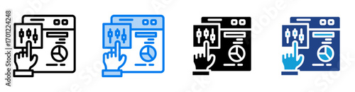 adjustment icon set multiple style collection