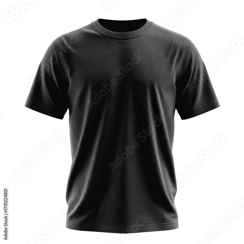 Vector art of black tshirt, a timeless and versatile wardrobe staple