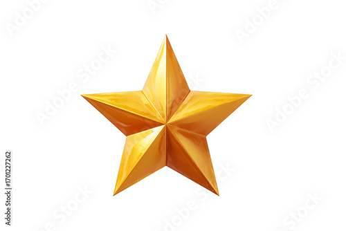 Gold star with a yellow center and five points