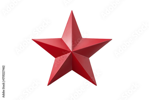 Red star with on transparent background