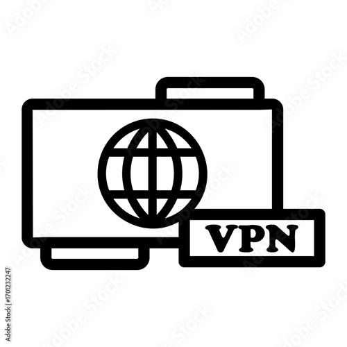 vpn Line Icon