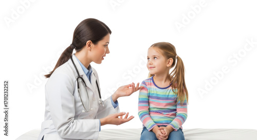 Doctor Consulting with Young Patient abstract illustration design inspired by Doctor Consulting with Young