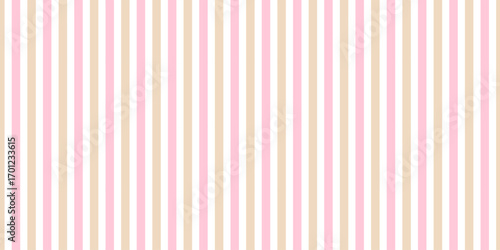 Vertical pink and beige striped pattern. Soft pastel seamless background. Minimalist modern texture for design, wallpaper, or fashion. Elegant and calming aesthetic.