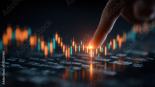 Dynamic stock market analysis featuring innovative digital technology, cybersecurity solutions, data analytics, modern trading platforms, and investment insights