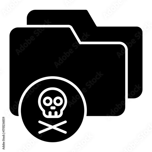 cyber crime Solid icon