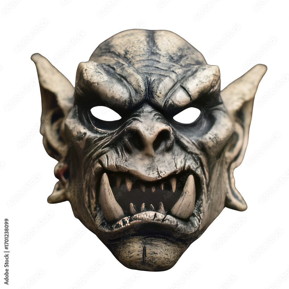 Naklejka premium Unusual Monster Hand with Claws Rising from the Ground in Isolation