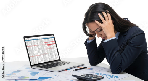 Stressed Businesswoman Overwhelmed by Work detailed illustration concept inspired by Stressed Businesswoman Overwhelmed by