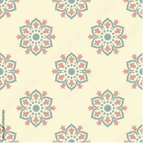 Seamless Pattern Background with Floral Theme