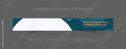 Stylish Professional Leaderboard Banner 728x90 Pixels for Digital Branding