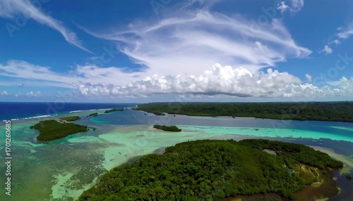 Tropical lagoon islands
