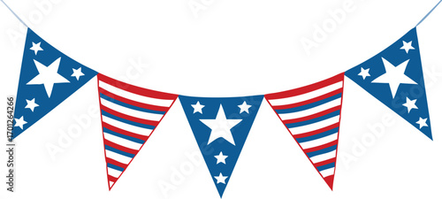 Patriotic Bunting with Stars and Stripes flag american flag 
