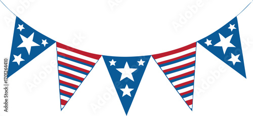 Patriotic Bunting with Stars and Stripes flag american flag 
