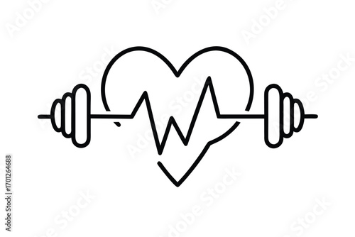 vector illustration of a heart health heartbeat pulse symbol design icon