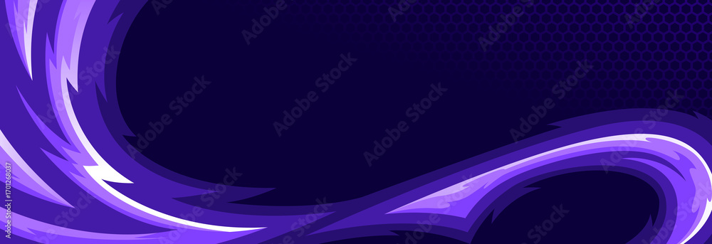 Fototapeta premium Stylish Speed-Inspired Dynamic Abstract Background with Purple Monochrome Curved Stripes