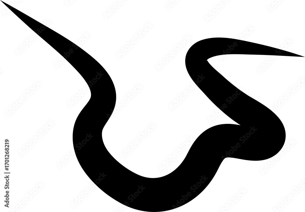 Fototapeta premium Bold curved lines. Elements for decoration