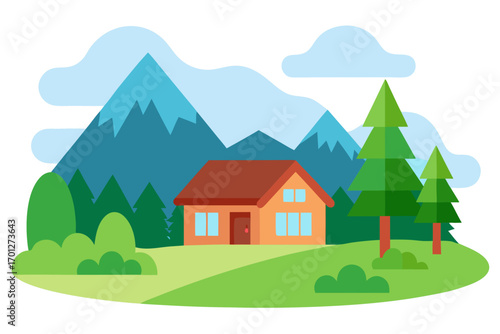 house in the mountains