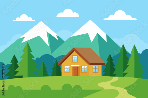 landscape with house
